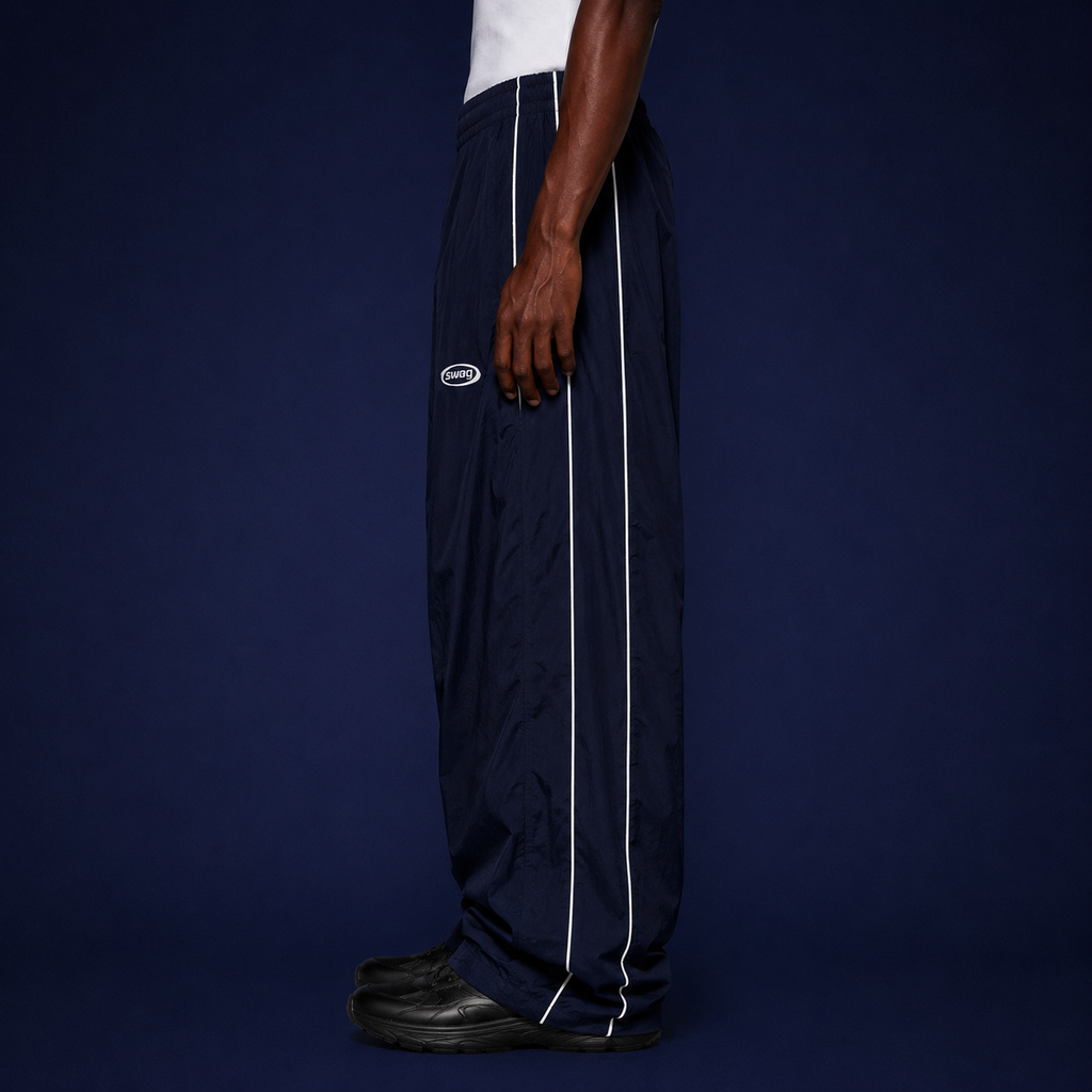 SWAG TRACK PANTS (NAVY) '' 2 LINES ''